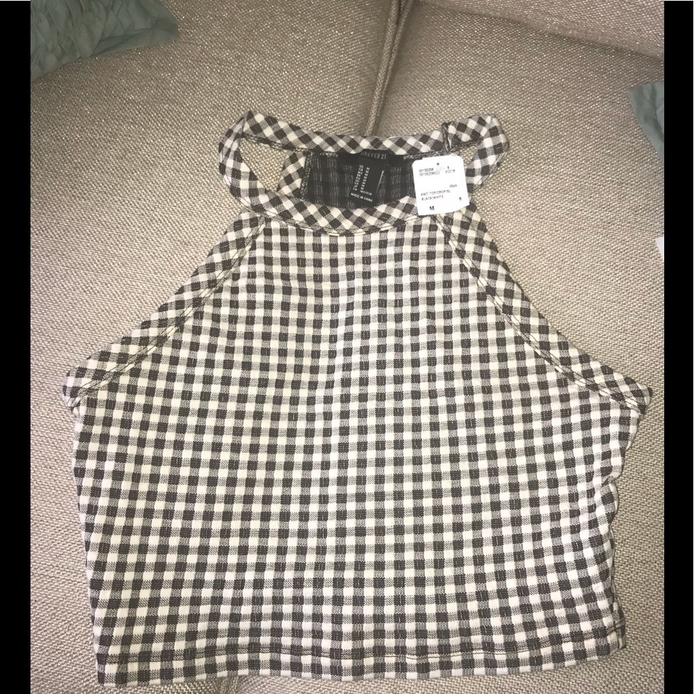 Gingham crop top